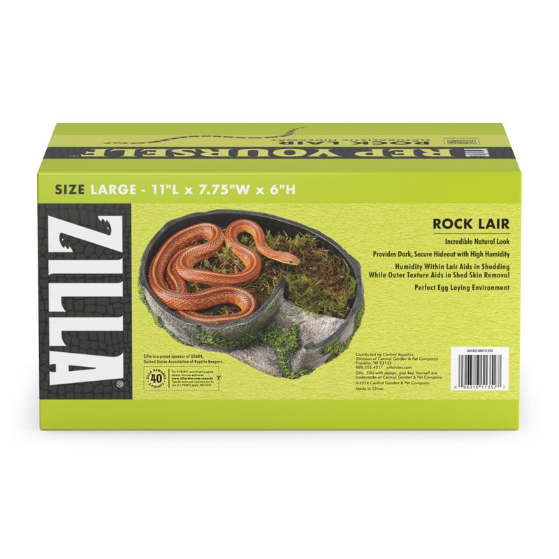 Zilla Pet Terrarium Rock Lair, Reptile Hide for Lizards, Snakes and More, Large - Image 5